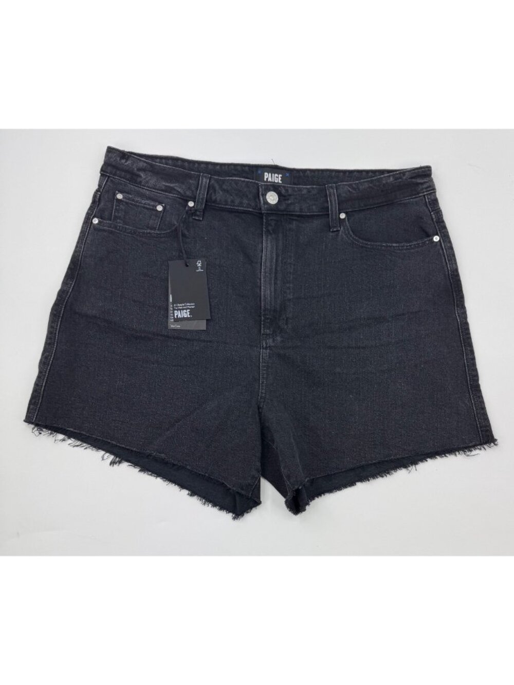 Paige Womens High Rise Noella Cut-Off Denim Shorts - Size 34 - Night Dive Wash